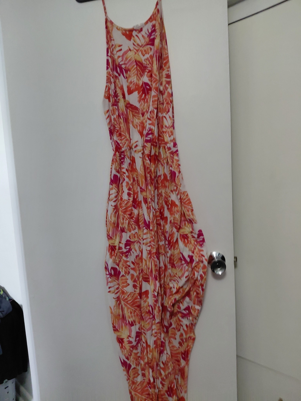 Doublju Pink & White Tropical Print Dress